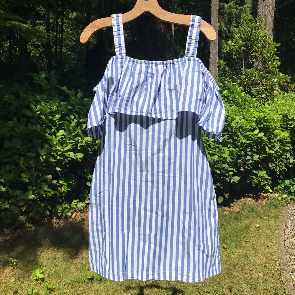 WHIT TWO striped OTS Mini Dress